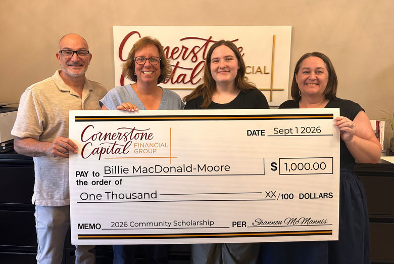 Billie MacDonald Moore, Cornerstone Community Scholarship Recipient